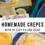 The Ultimate Homemade Crepes Pinterest Pin