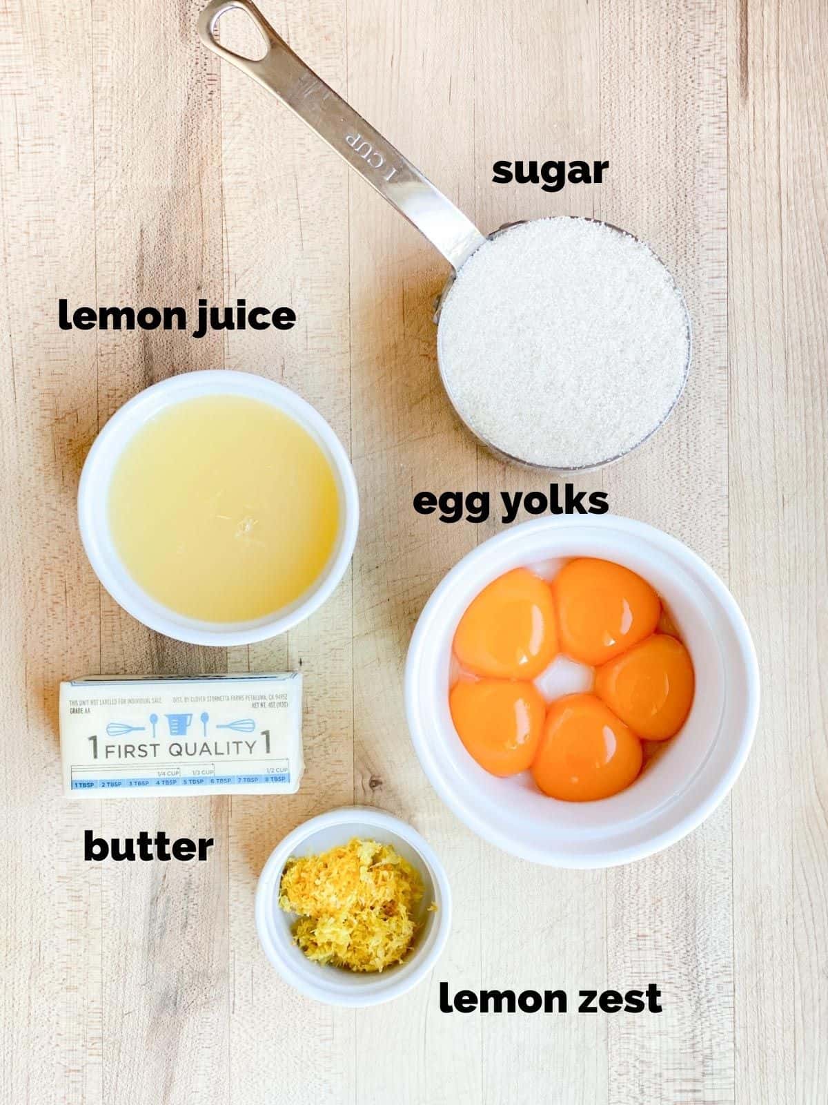 ingredients needed for lemon curd