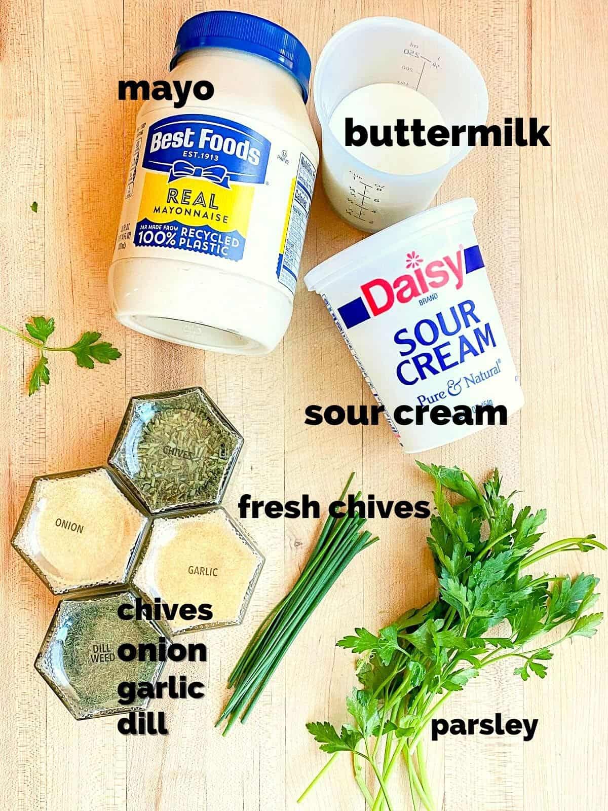 ingredients that go into ranch