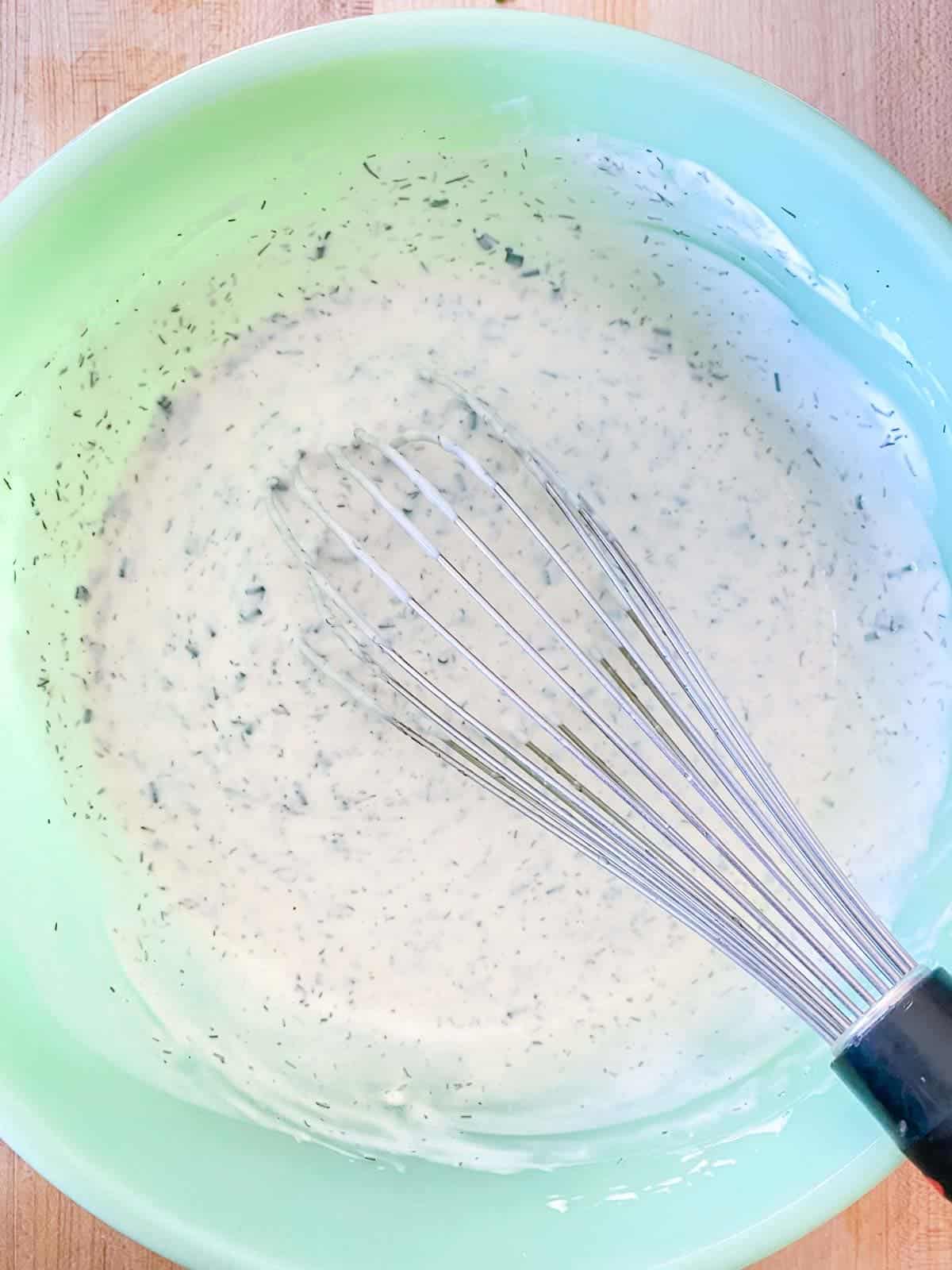 whisked buttermilk ranch dressing