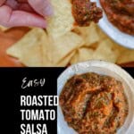 Easy Roasted Tomato Salsa Pinterest Pin