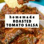 Homemade Roasted Salsa Pinterest Pin