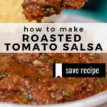 How to Make Roasted Tomato Salsa Pinterest Pin