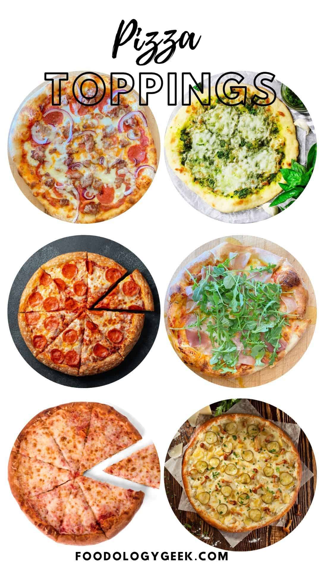 6 different pizza topping ideas