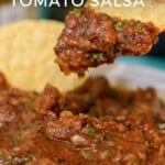The Best Roasted Tomato Salsa Pinterest Pin