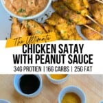 The Ultimate Chicken Satay With Peanut Sauce Pinterest Pin