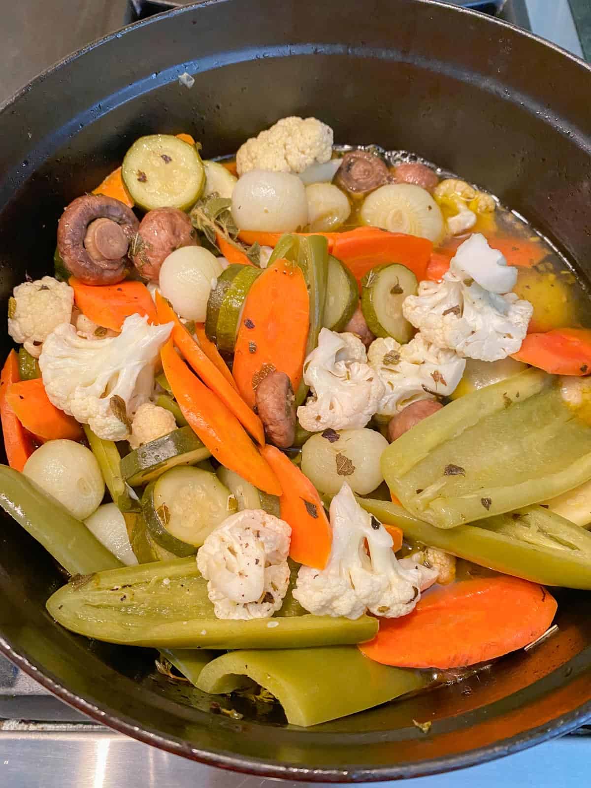 Escabeche in a dutch oven