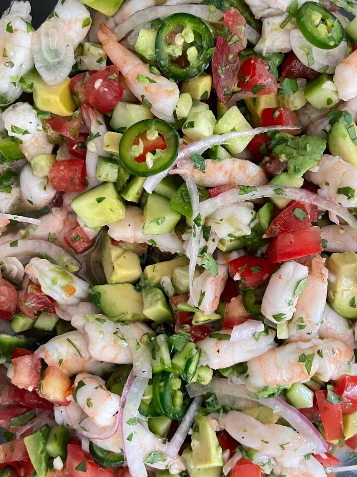 mixed shrimp and ceviche