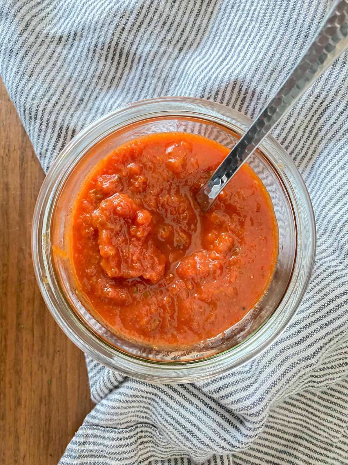 pizza sauce in a weck jar