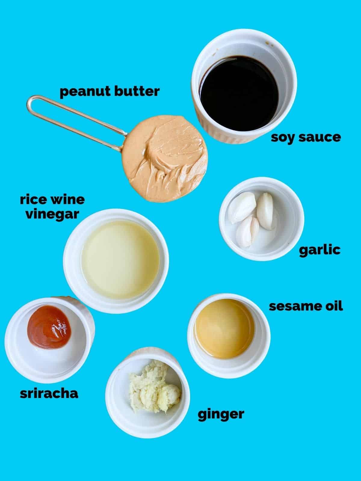 ingredients for peanut sauce