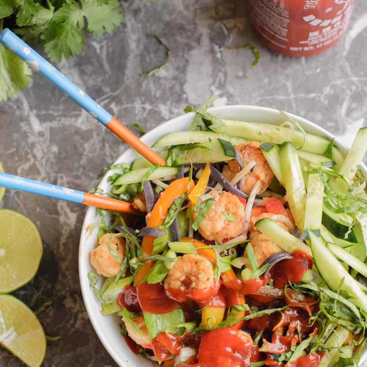 Noodle Bowl (with Shrimp and Veggies)