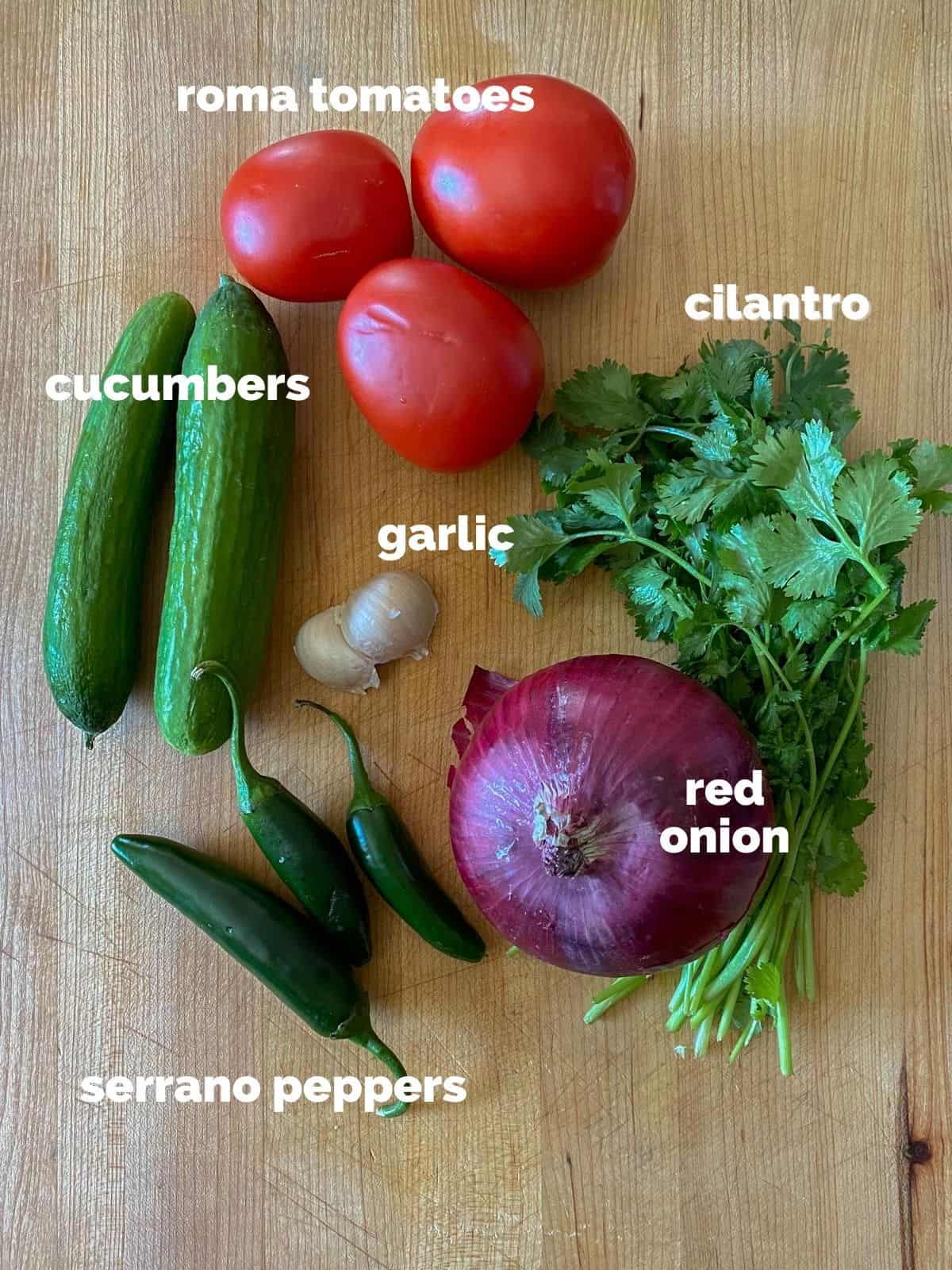 ingredients for ceviche on a cutting board