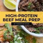 High-protein been meal prep pinterest pin
