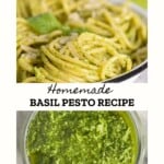 Homemade Easy Basil Pesto Recipe Pinterest Pin