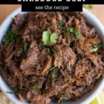 Meal Prep Shredded Beef Pinterest Pin