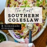 The Best Southern Coleslaw Pinterest Pin