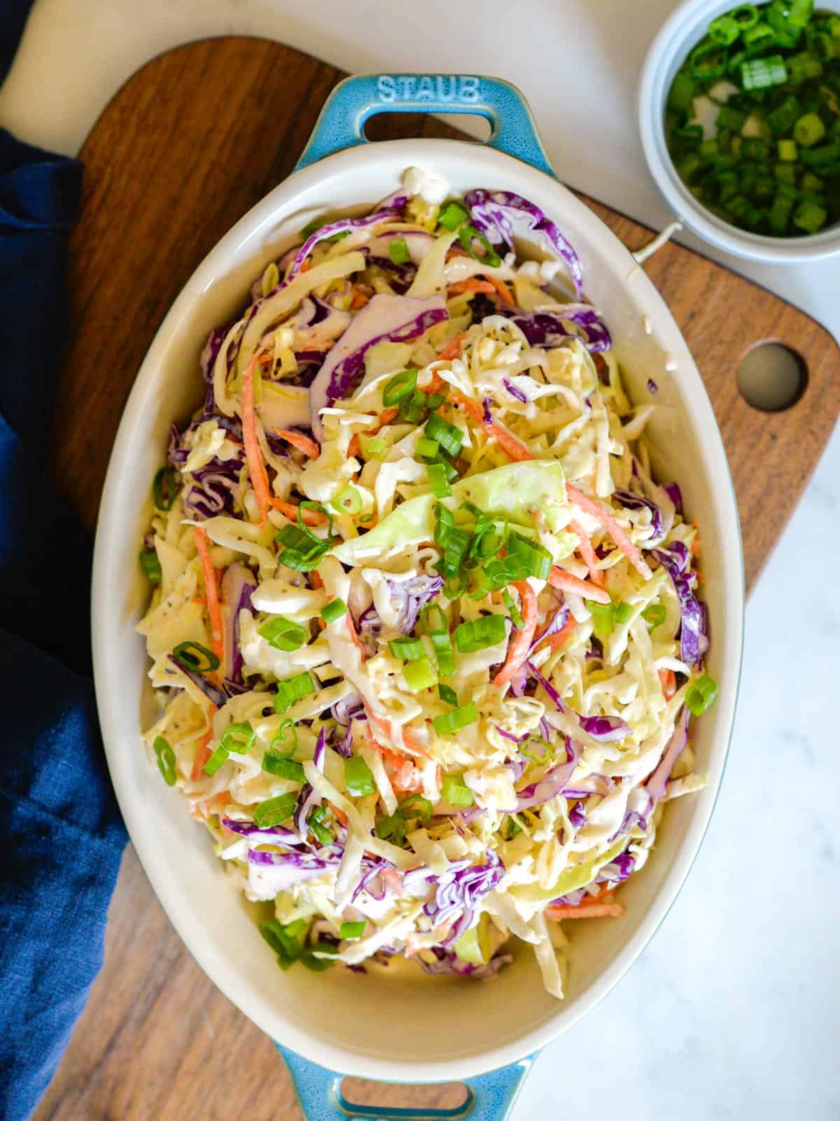 homemade southern coleslaw recipe with green onions