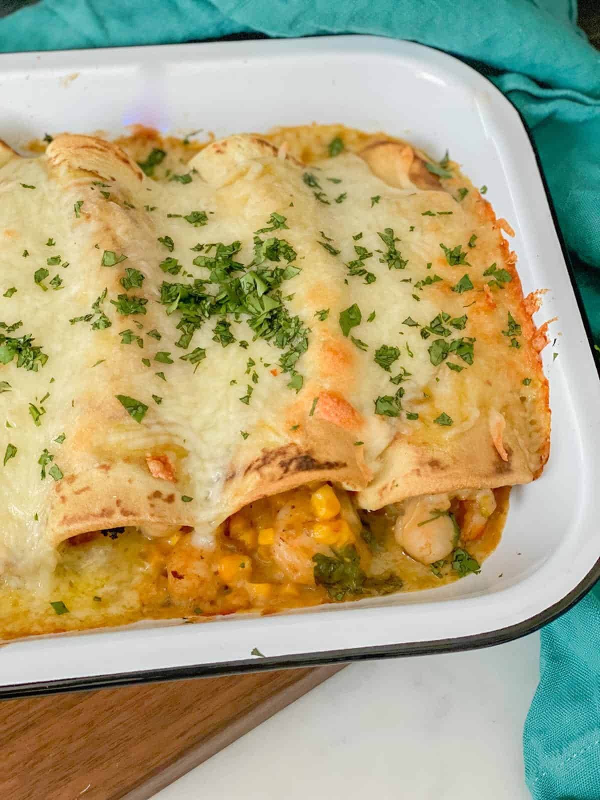 Creamy Shrimp Enchiladas Foodology Geek