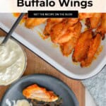 Crispy Baked Buffalo Wings Pinterest Pin