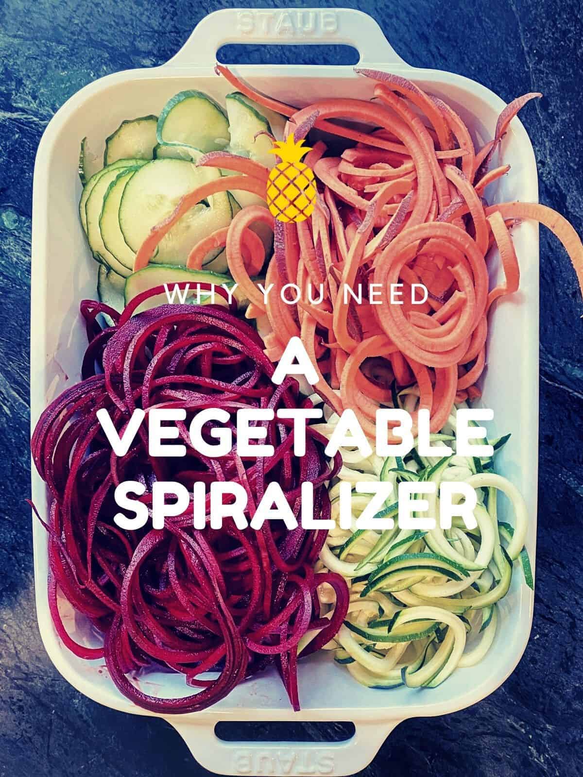 vegetable spiralizer pinterest graphic