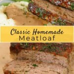Classic Homemade Meatloaf Pinterest Pin