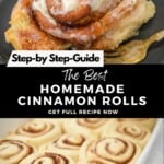 Step by Step Cinnamon Rolls Pinterest Pin