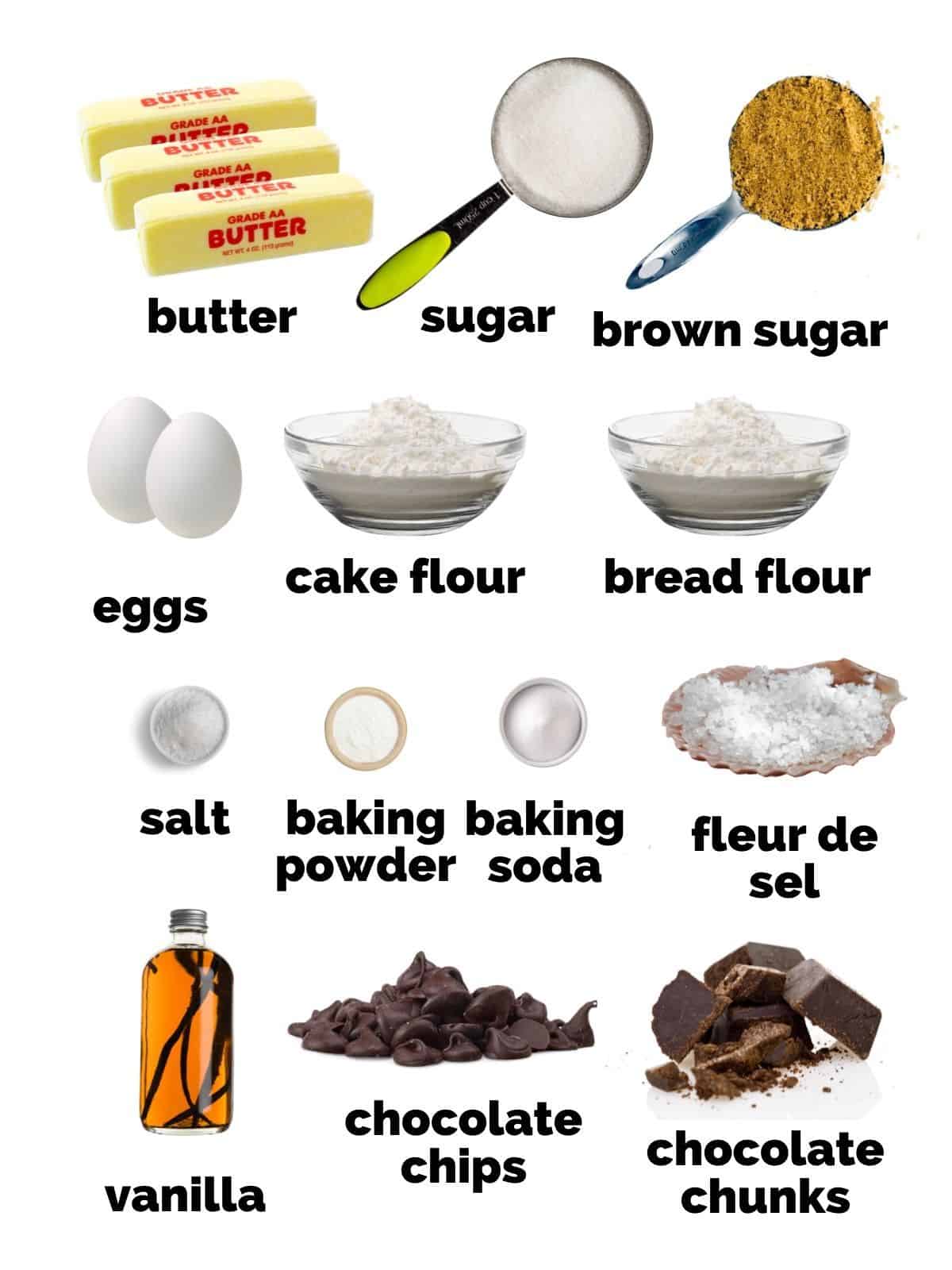 ingredients you'll need to make chocolate chip cookies