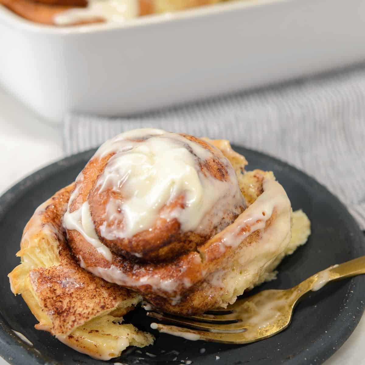 homemade cinnamon rolls on a plate