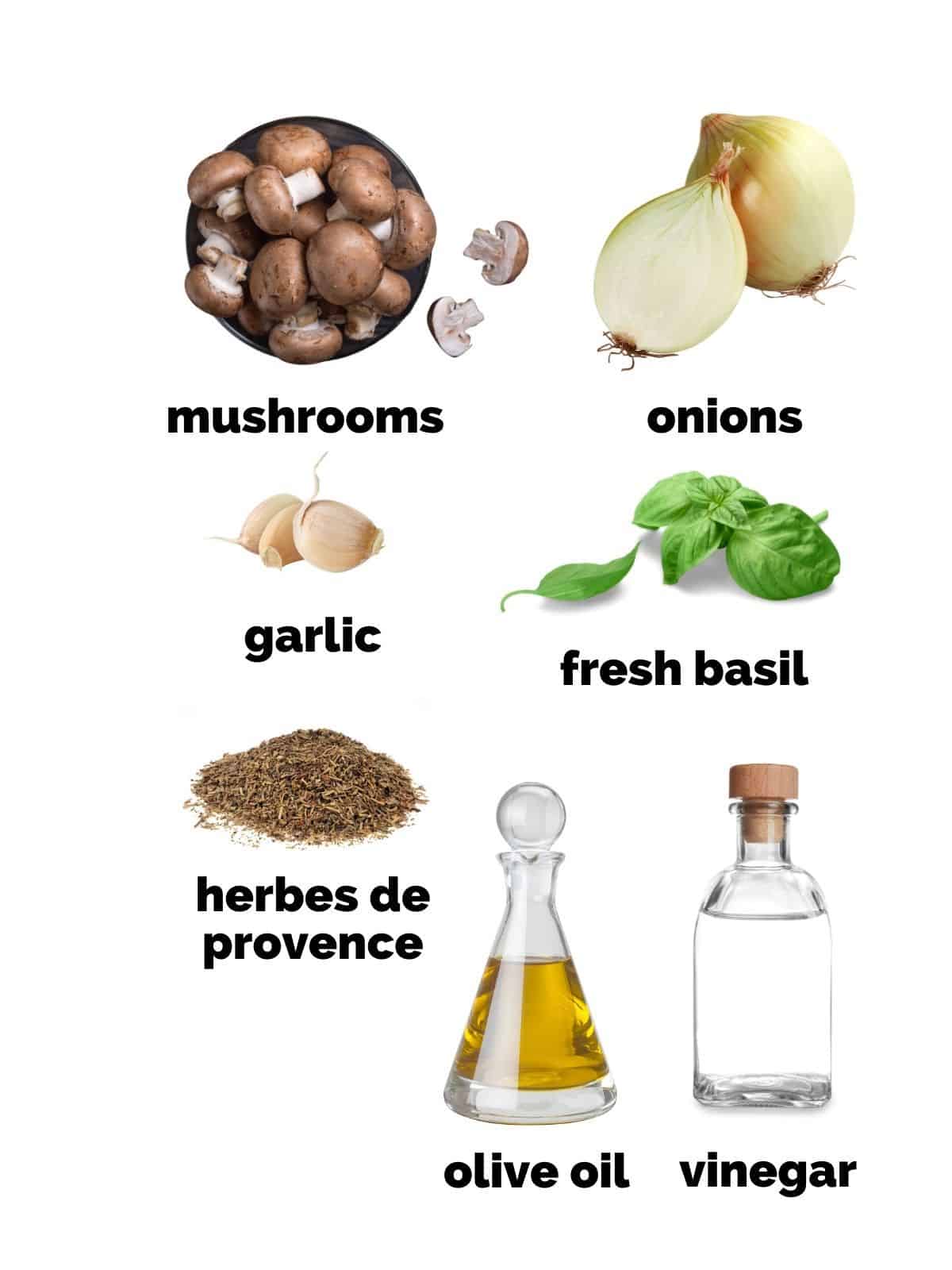 marinated mushroom ingredients