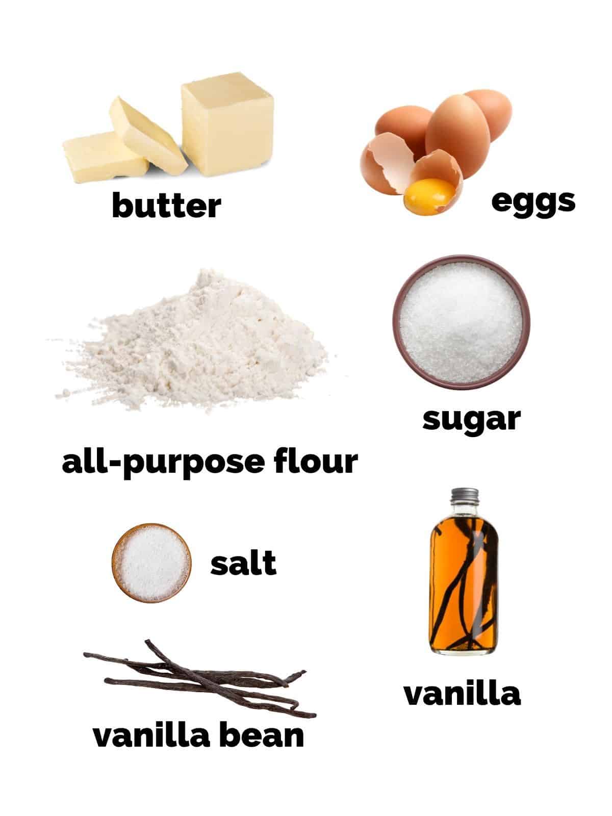 ingredients for shortbread 