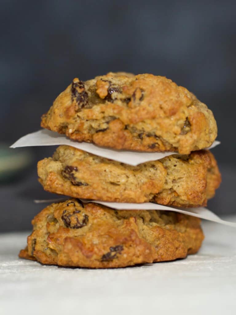a stack of fresh persimmon cookies
