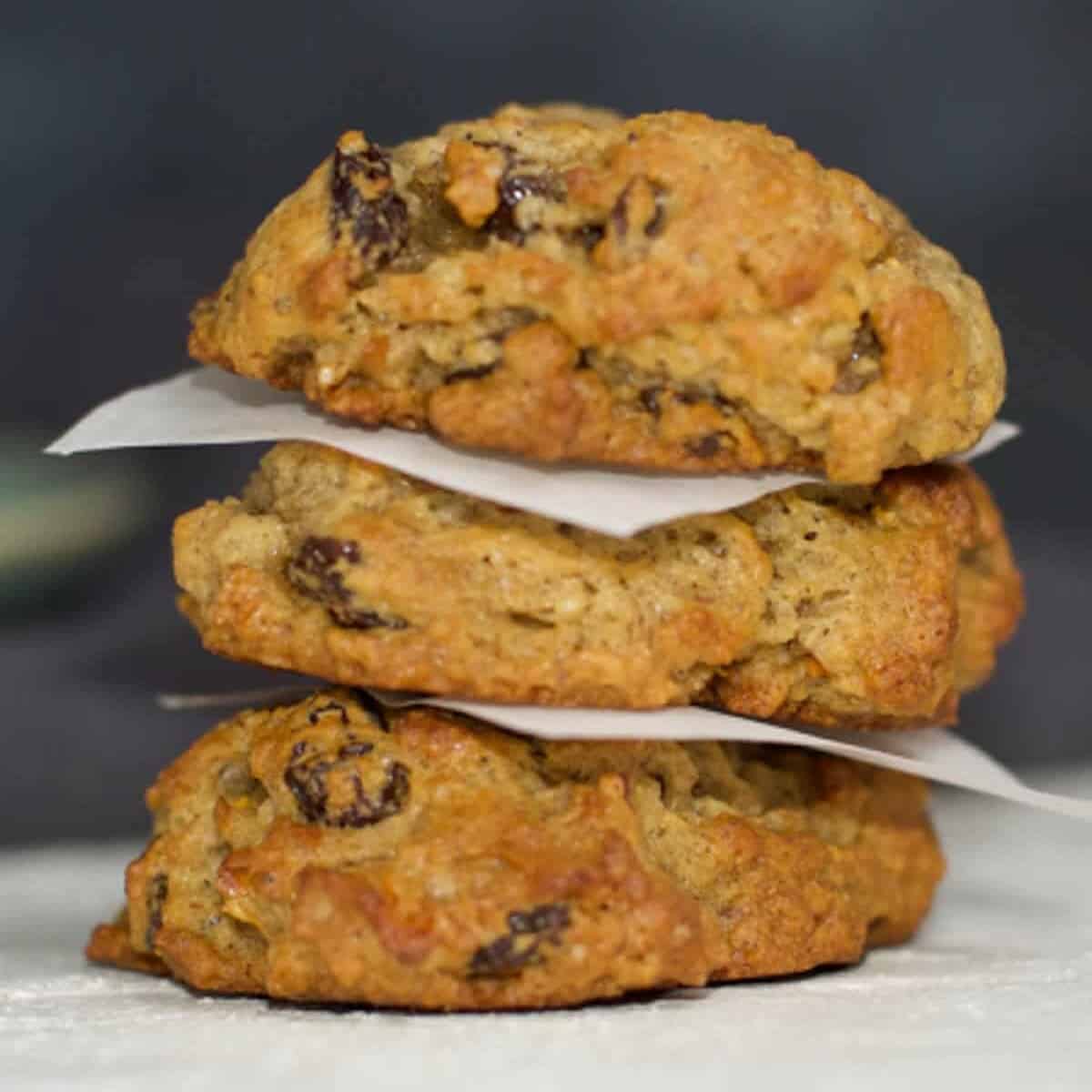 a stack of fresh persimmon cookies