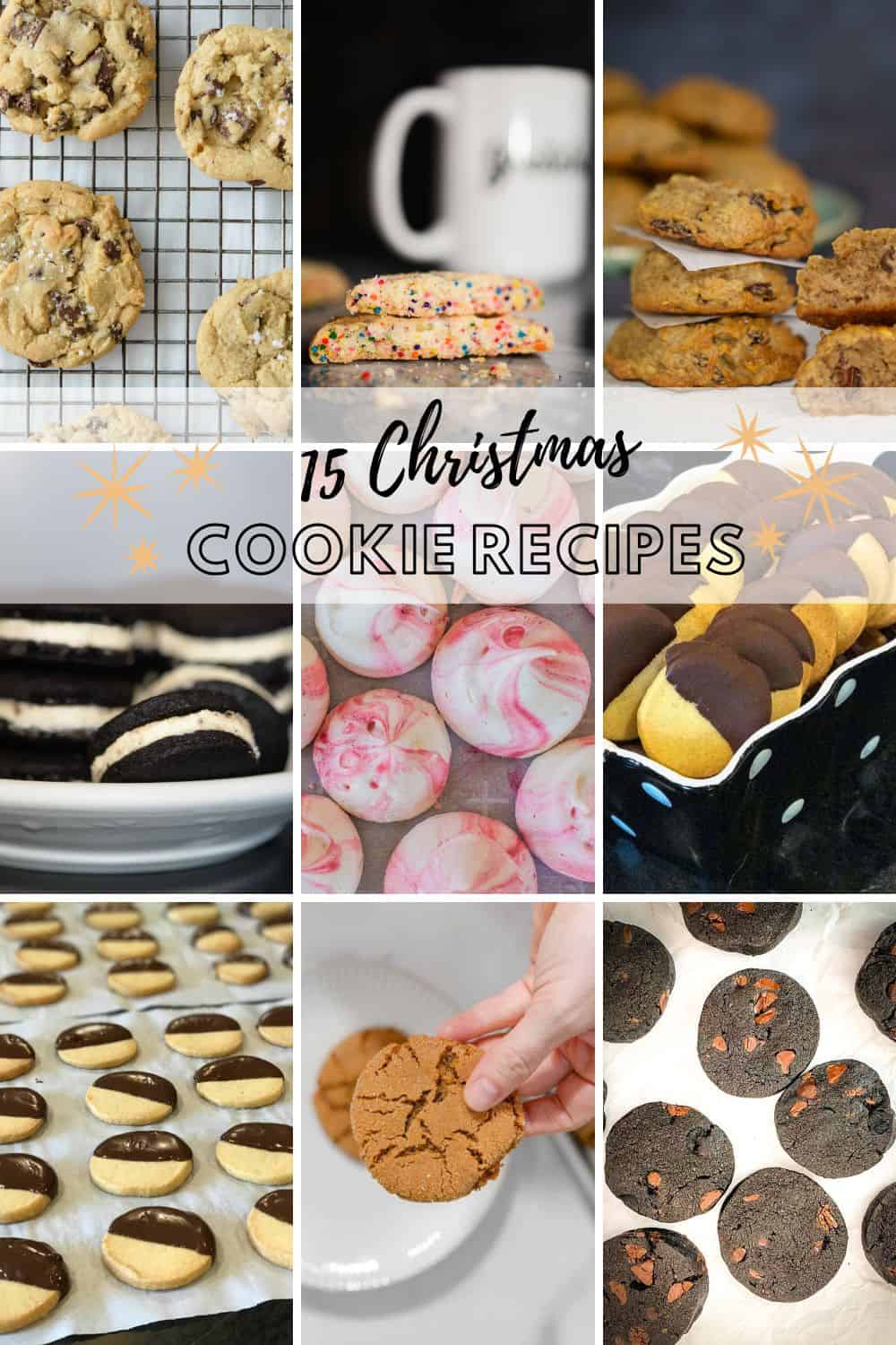 15 christmas cookies, pinterest pin