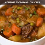 Hearty Keto Beef Stew Pinterest Pin