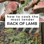 how to cook rack of lamb Pinterest image