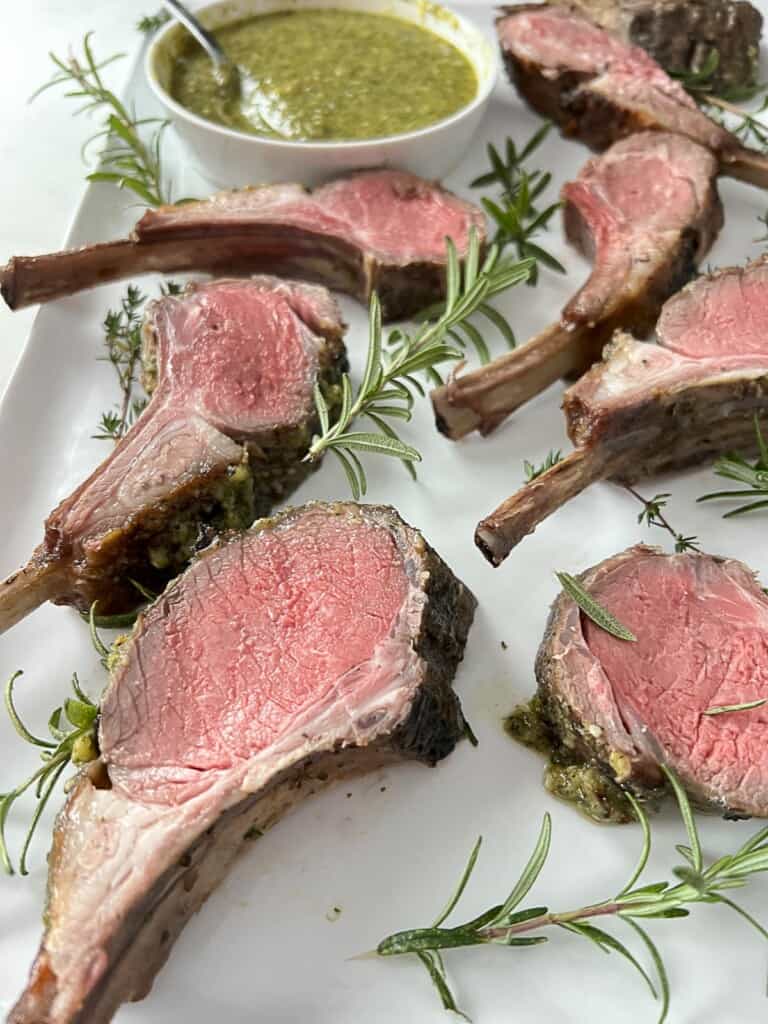 medium rare lamb chops