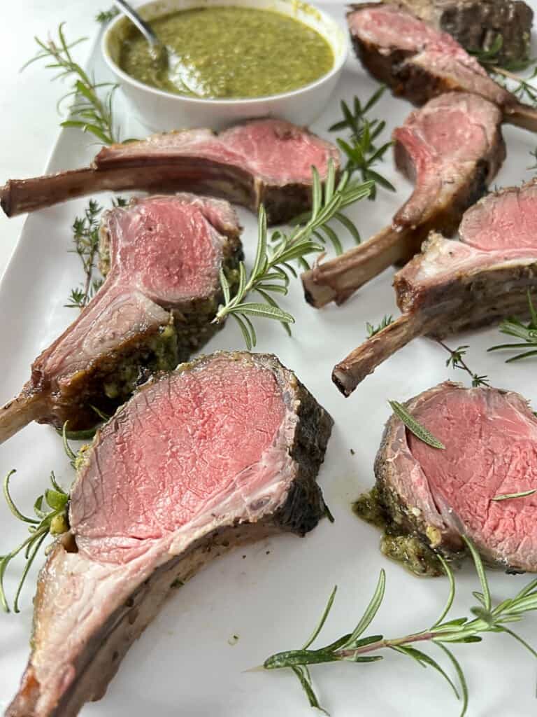 medium rare lamb chops