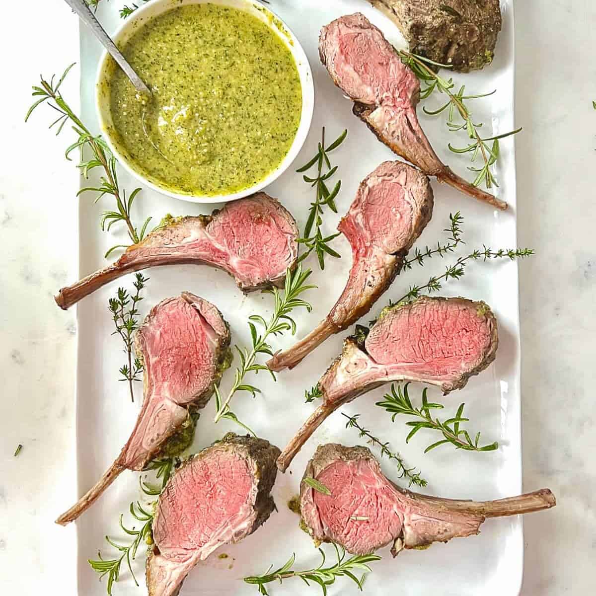 Grilled Rack of Lamb with Fresh Herb Wet Rub - The Mountain Kitchen