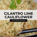 Cilantro Lime Cauliflower Pinterest Pin