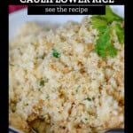 Easy Cilantro Lime Cauliflower Pinterest Pin