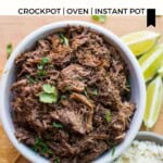 Easy Meal Prep Shredded Beef Pinterest Pin