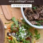 Easy Shredded Beef Pinterest Pin