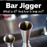 2 sizes of bar jiggers on a bar