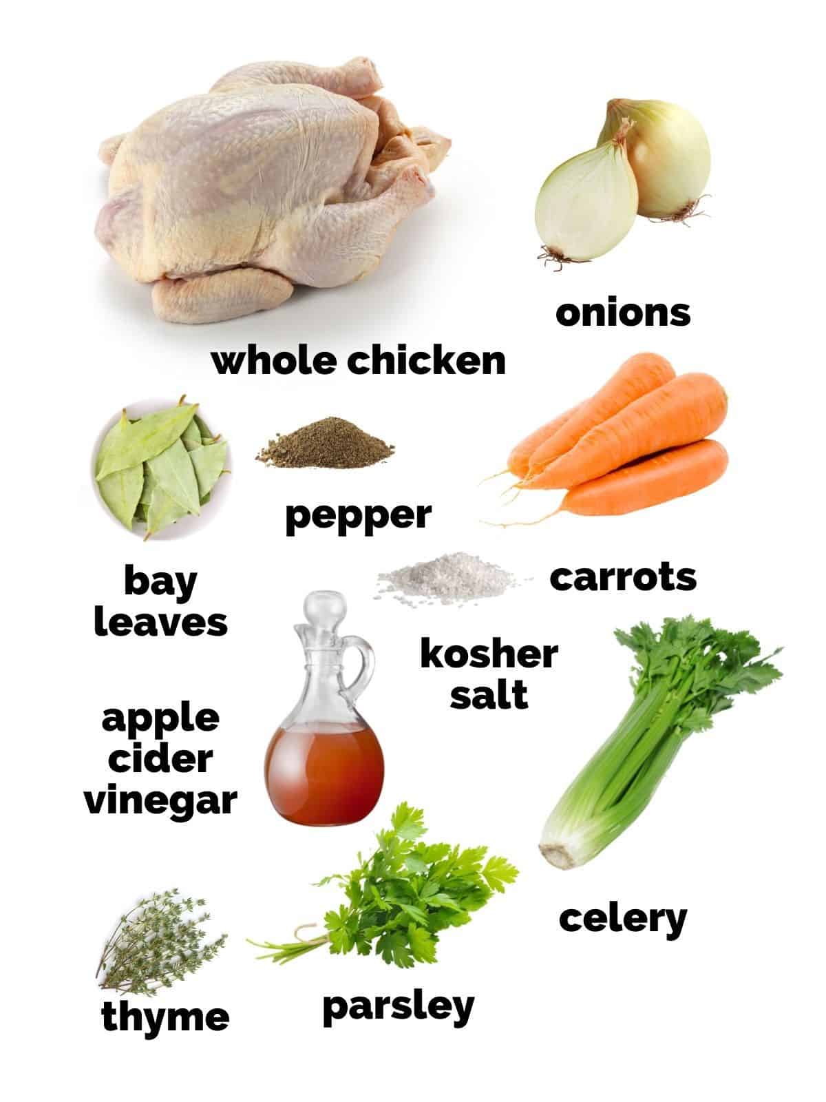 ingredients for bone broth