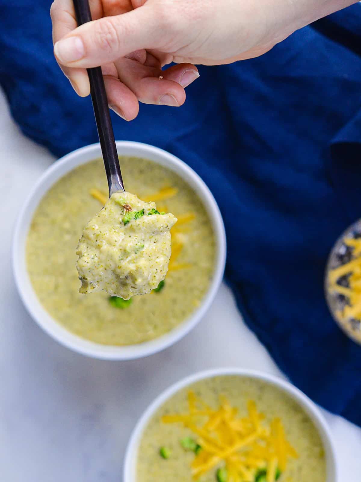 creamy broccoli and cheddar soup