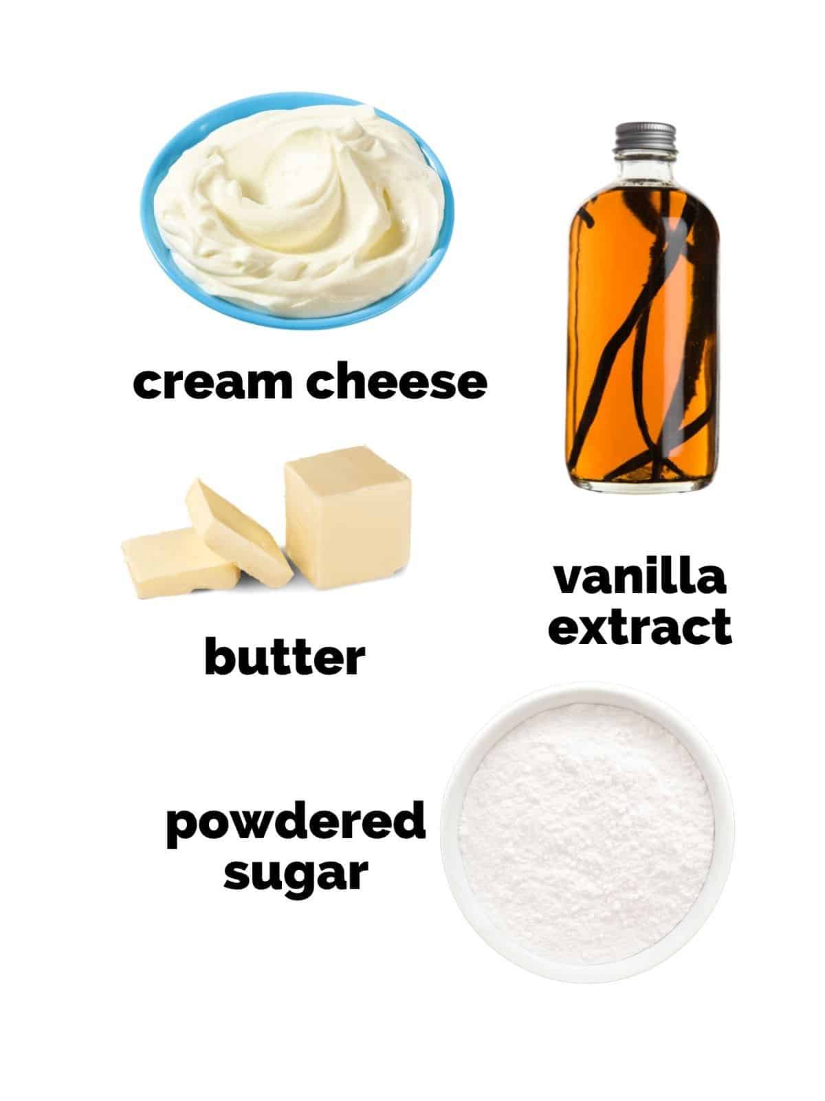 carrot cake frosting ingredients, cream cheese frosting