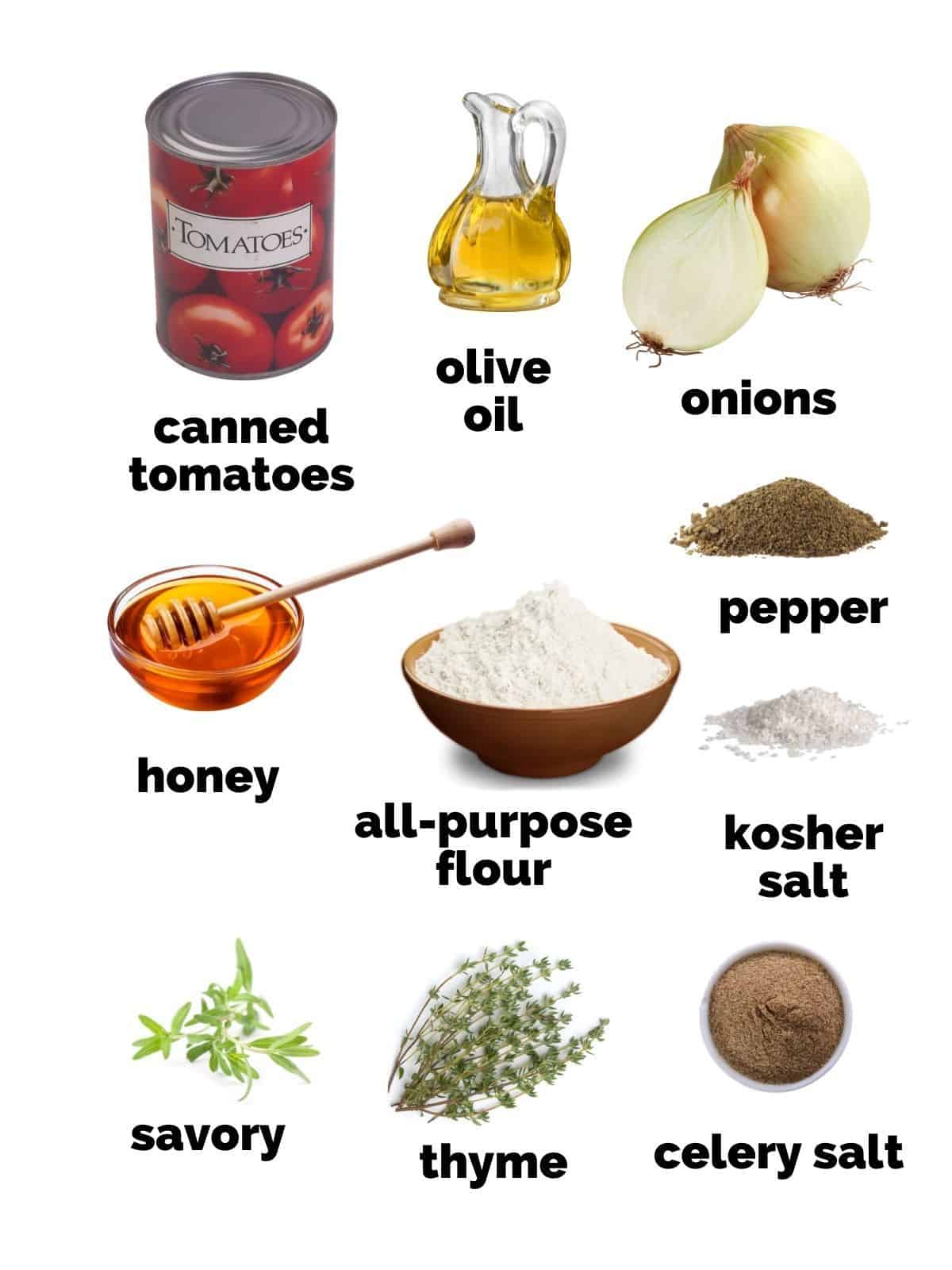 ingredients for tomato soup