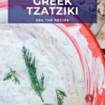 Authentic Greek Tzatziki Pinterest Pin