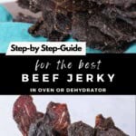 Step by Step Guide for Beef Jerky Pinterest Pin