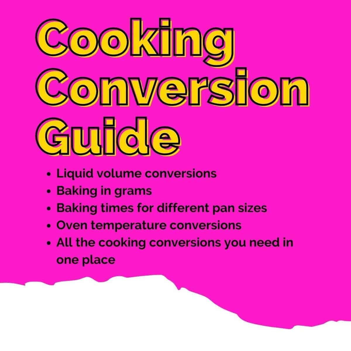 Cooking Conversion Chart